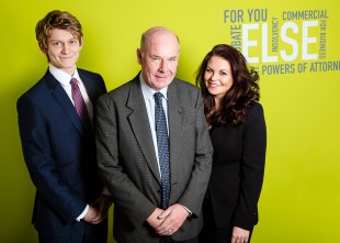 Daniel (left) and Laura (right) with Else partner Andrew Hickman