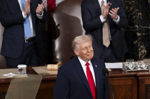 President Donald Trump delivers his State of the Union address on 24 February